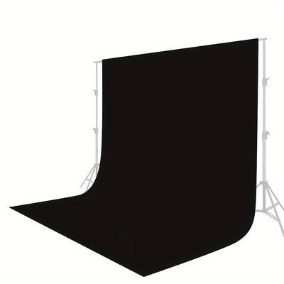 TEMU Black Background Photography Cloth, High-density Polyester Fabric Pure Black Photo Background Curtain For Photographing Portrait Parties Video Studio