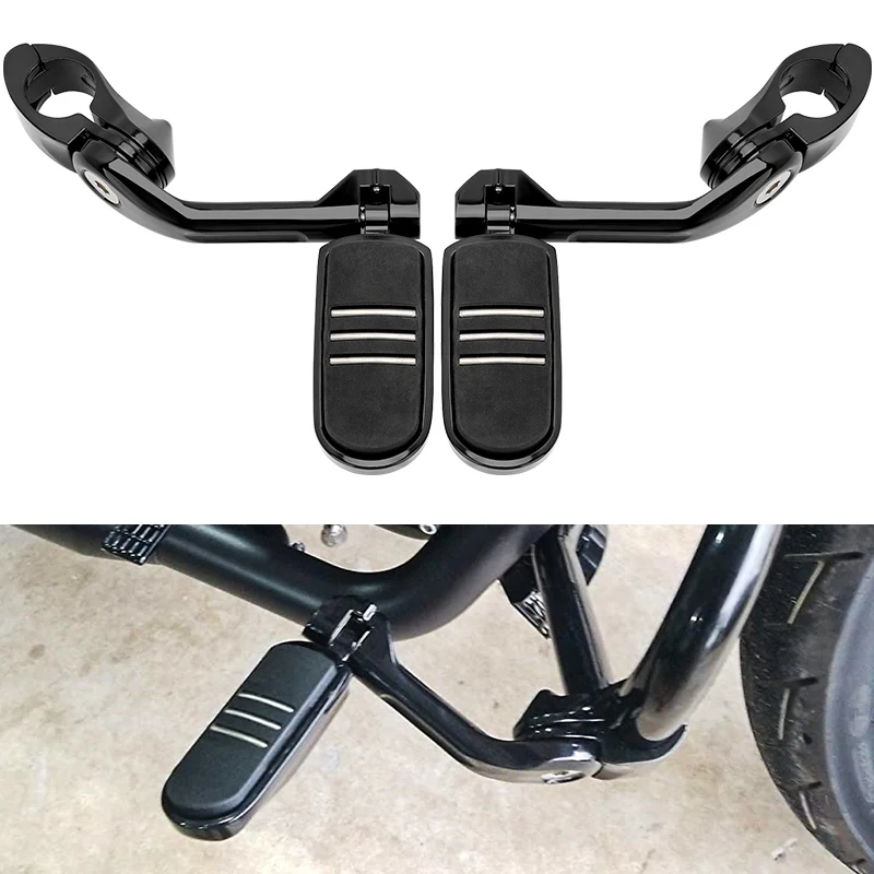 Motorrad 1,25" Highway Pegs Kurze verstellbare Fußraste für Harley Honda Kawasaki Suzuki Yamaha Motorschutz Fußstütze Image