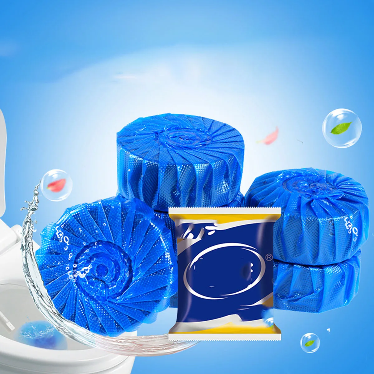 Automatischer Toilettenschüsselreiniger, Brausetablette, schneller Entferner, Urinfleck, Deodorant, gelber Schmutz, Toilettenreinigungswerkzeuge Image