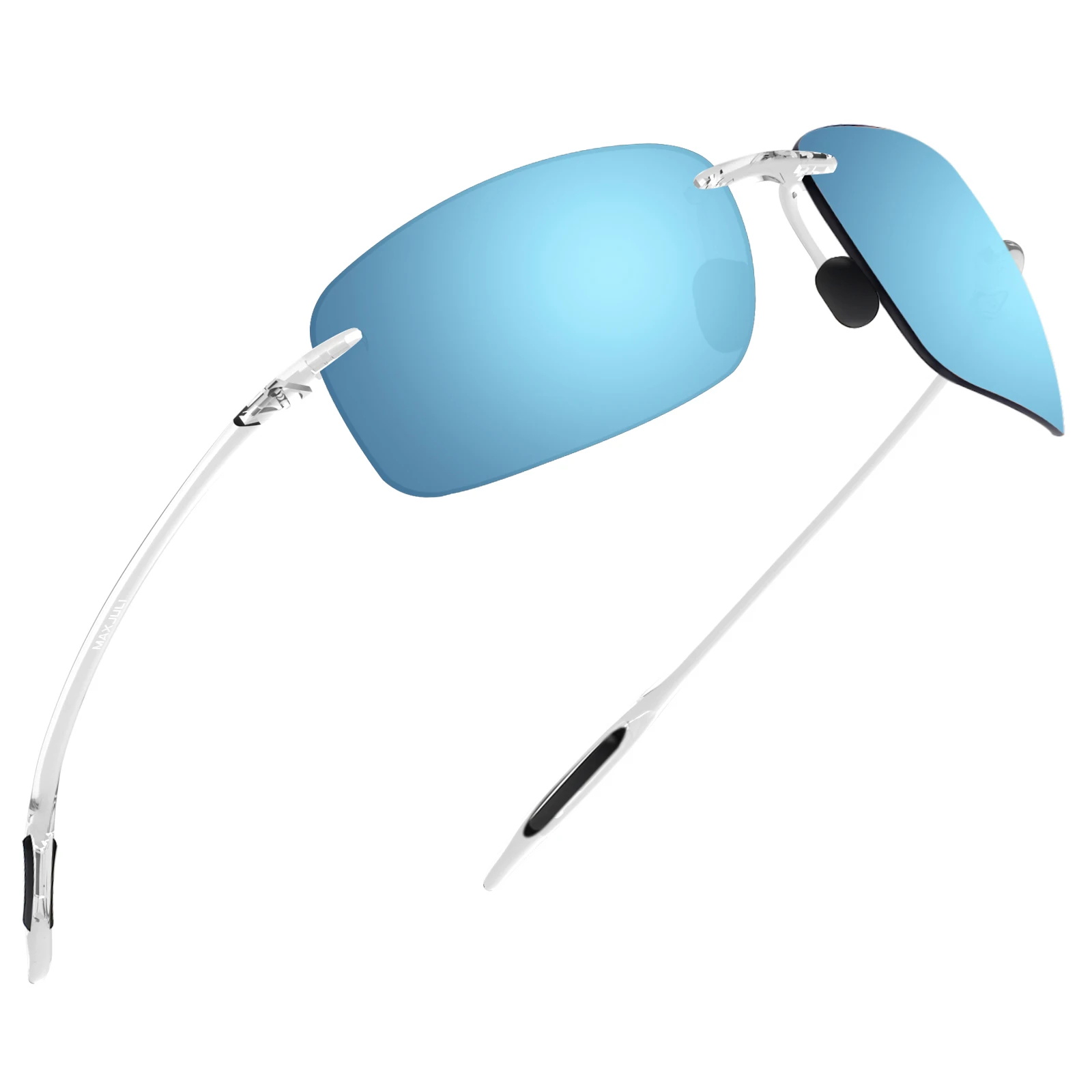 Maxjuli sport sonnenbrille für männer frauen tr90 randloser rahmen zum laufen fischen golf fahren mj8009 Image