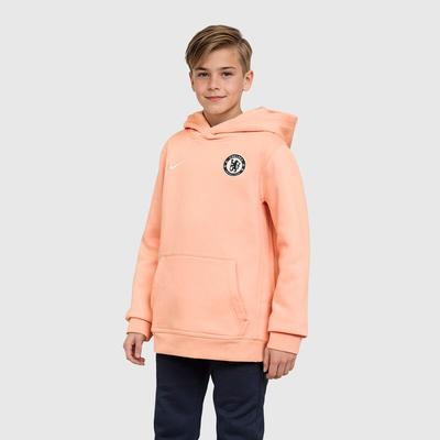 Chelsea Nike Club Crew-Kapuzenpullover – Aprikose – Kinder Image