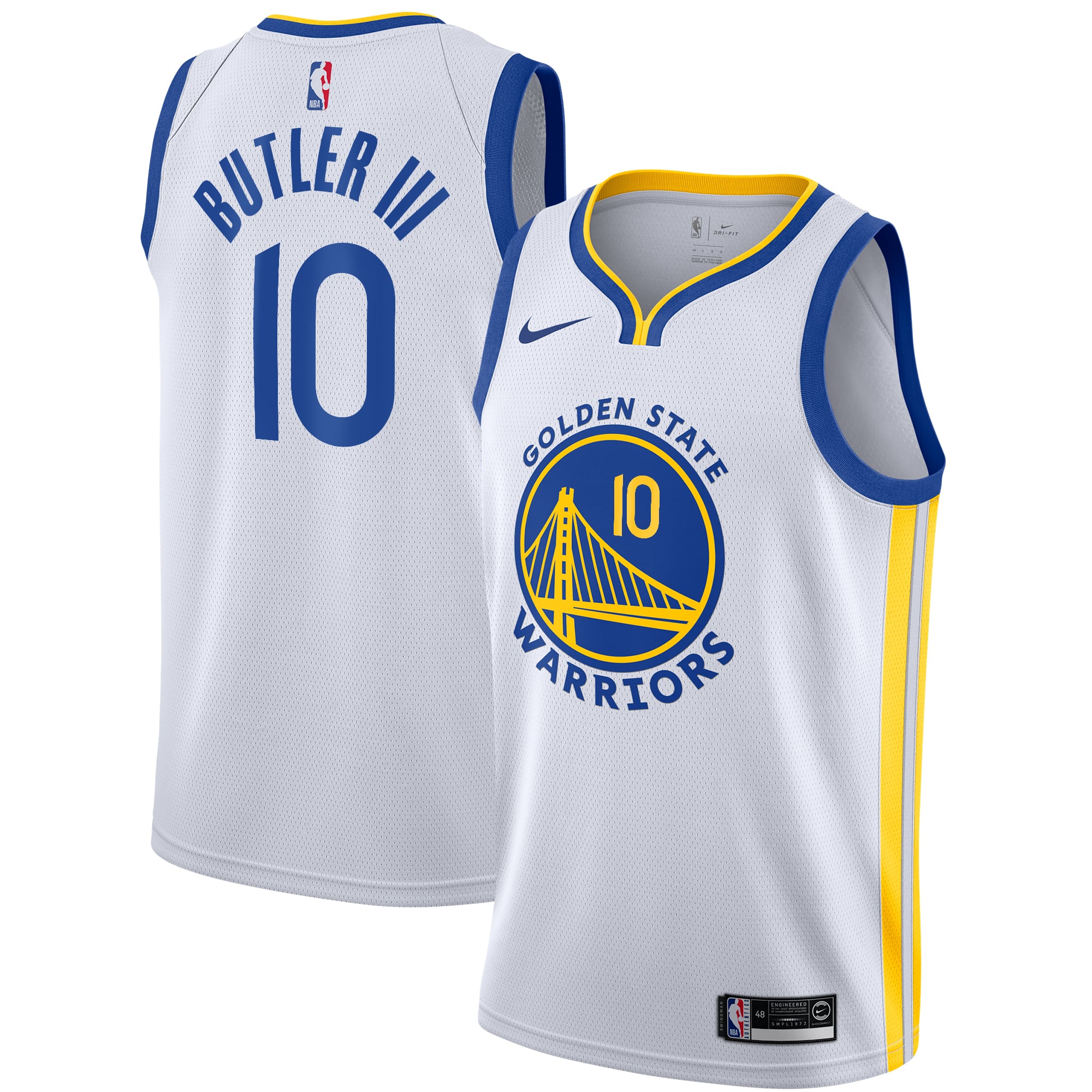 Golden State Warriors Nike Association Edition Swingman-Trikot – Weiß – Jimmy Butler III – Jugendliche