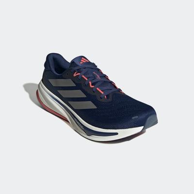 Laufschuh ADIDAS PERFORMANCE "SUPERNOVA RISE 2", Gr. 42, dunkelblau, iron metallic, preloved scarlet, Textil, Synthetik,