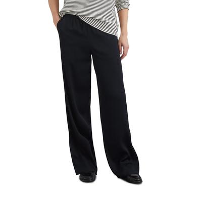 Chinohose MARC O'POLO "aus fließendem Viskose-Stretch", Damen, Gr. 44, Normalgrößen, blau (deep night blau), Obermaterial: 99% Viskose, 1% Elasthan, unifarben, casual, relaxed fit normal, Hosen Image