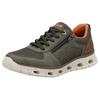 Sneaker RIEKER SPORT, Herren, Gr. 40, grün (oliv, braun), Lederimitat, Textil, sportlich, Schuhe, Schnürschuh, Freizeitschuh, Halbschuh mit Reißverschluss