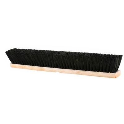 Globe Commercial Products Tampico Push Broom Head, 24" X 3-1/2", Black