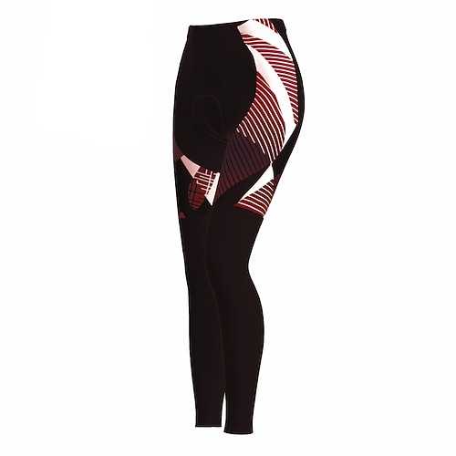 Damen Streifen Fahrradhose Fahhrad Strumpfhosen Mountainbike MTB Straßenradsport Sport 3D-Polster Radfahren Feuchtigkeitsableitend Atmungsaktiv Gelb Rot Spandex Bekleidung Fahrradbekleidung