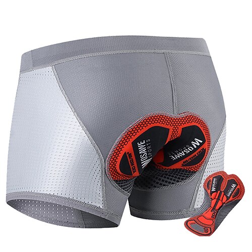 Herren Fahrrad Unterwäsche Fahrradshorts Gepolsterte Fahrradhose Fahhrad Shorts Unterwäsche Shorts Gepolsterte Shorts / Chamois mit 3 Gesäßtaschen Mountainbike MTB Straßenradsport 4D Pfad Image