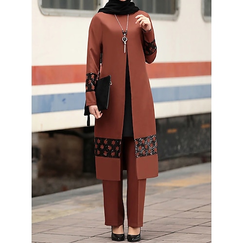 Damen arabisch Muslim Hosen Abaya Kaftan Kleid Für Cosplay Abaya Erwachsene Sterne oben Hosen Party, Festival Image