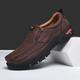 mocassini slip-on da uomo per esterni – scarpe casual traspiranti in similpelle traforata con suola antiscivolo robusta per camminare e viaggiare
