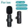 Microfono lavalier wireless 2.4g per riprese video in diretta, microfono portatile per registrazione audio e video, mini microfono per iOS e Android