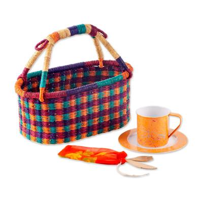 Picnic in the Park,'Curated Gift Box for Picnics with Basket, Cup, and Utensils'