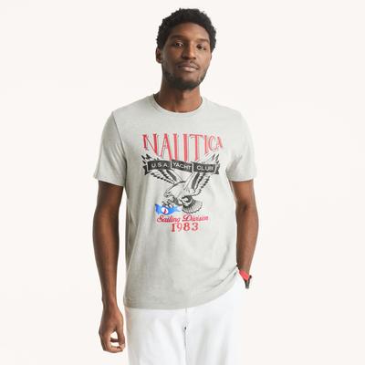 Nautica Men's Eagle Graphic T-Shirt 060 (Grey Heather), M