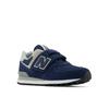 Sneaker NEW BALANCE "574", Gr. 28, blau (navy), Leder, Textil, sportlich, Schuhe, mit Klettverschluss