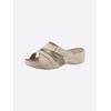 Pantolette CASUAL LOOKS, Damen, Gr. 39, beige, Lederimitat, sportlich, Schuhe