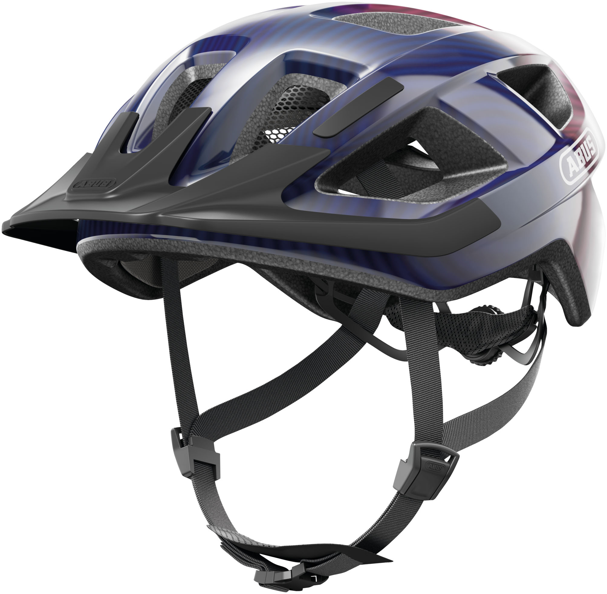 Fahrradhelm ABUS "Aduro 3.0 LED" Gr. M, lila (violette (lila waters)), Helme, M Image