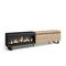 SKRAUT HOME Wohnzimmer TV-Schrank, Viel Stauraum, 237x35x57cm, Großformat TV, XXL Elektrokamin, Industriedesign, Farbe Eiche und Schwarz - 498_7