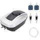 Aquarium Air Pump with Accessories, Silent Oxygen Pump for Aquarium, Aerator for Fish Tank Aquarium Air Pump, Fish Tank Oxygen Pump for Fresh & Salt Water,AIR4000