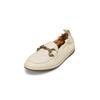 Loafer MARC O'POLO "mit Trensen-Schnalle", Damen, Gr. 42, beige (natural cotton), Obermaterial: 100% Leder (Rind), unifarben, Schuhe