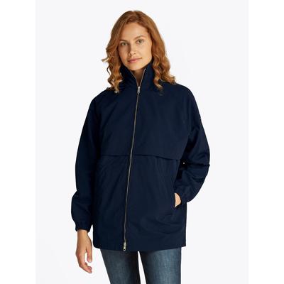 Windbreaker TOMMY HILFIGER "NYLON CRINKLE WINDBREAKER", Damen, Gr. XL (42), blau (schwarz night navy), Web, Obermaterial: 100% Polyamid, unifarben, casual, normal hüftbedeckend, Langarm elastischer Bund, Jacken, in Crinkle-Qualität Image