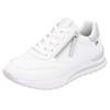 Plateausneaker RIEKER SPORT, Damen, Gr. 40, weiß, Leder, Lederimitat, sportlich, Schuhe, Freizeitschuh, Halbschuh, Schürschuh in schmaler Form