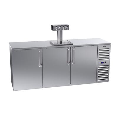 Krowne DB84-R-S-S-S-LLR 84" Draft Beer System w/ 4 Keg Capacity - 4 Column, Stainless, 115v, Silver