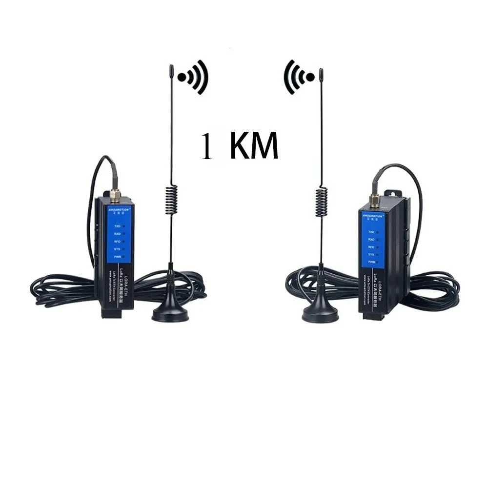 LORA zu Ethernet-Modul LORA-ETH Wireless Remote IO Konverter Übertragungssignal Datenerfassung Transceiver 3m 10m Antenne Image