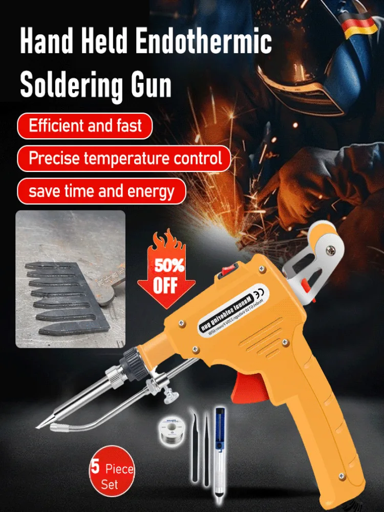 Handheld Lötpistole Set Zinn Feed Endothermische Lötkolben Manuelle Lötpistole Image