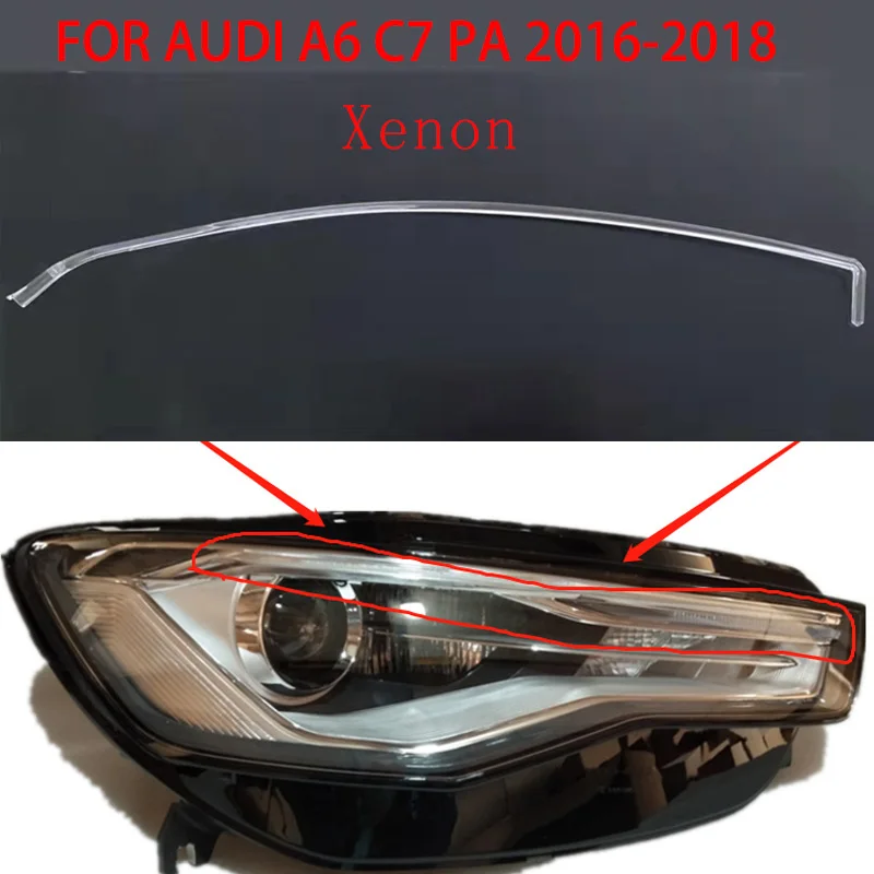 Für Audi A6 C7PA 2016-18 Xenon Scheinwerfer Auto DRL Tagfahrlicht Führungsplatte Bar Image