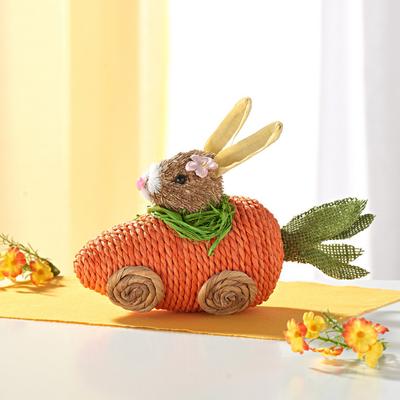 Osterdeko Hase in Karottenauto Eldo Image