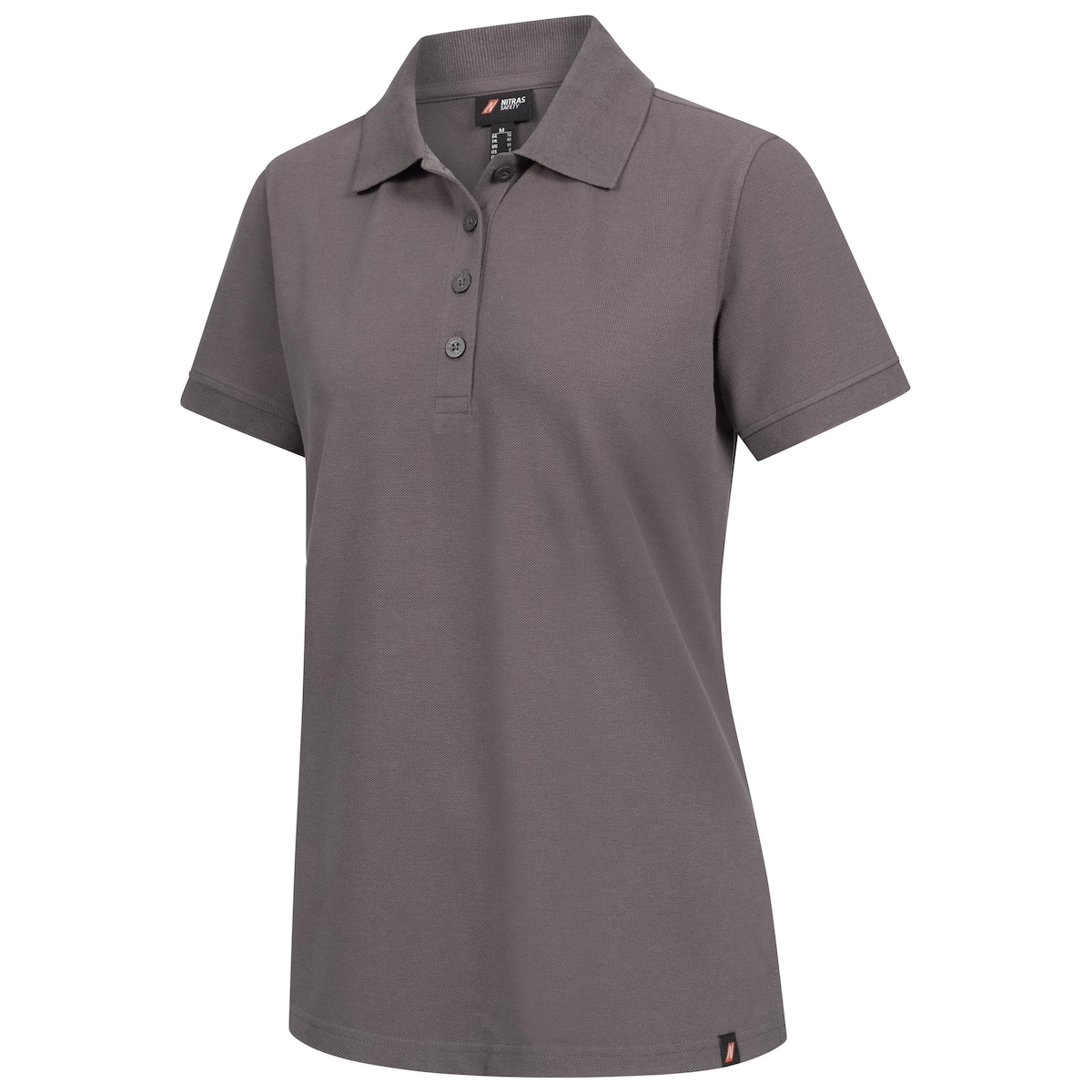AS Arbeitsschutz Nitras Motion Tex Plus Poloshirt | Gr. L | Arbeitsshirt Damen | grau Image
