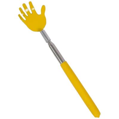 Teleskop Rückenkratzer Metall Kratzhand Kratzhilfe Kratzstock Kratzer 21-71cm - gelb Image