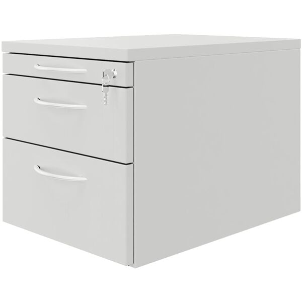 fm Büromöbel Schubladen Rollcontainer grau, 43.4x40x60 cm