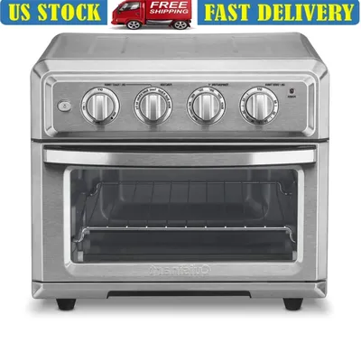 Air Fryer Convection Oven 7 in 1 Bake Grill Broil Warm 1800W Nonstick Easy Clean 6 Slice Toast Timer