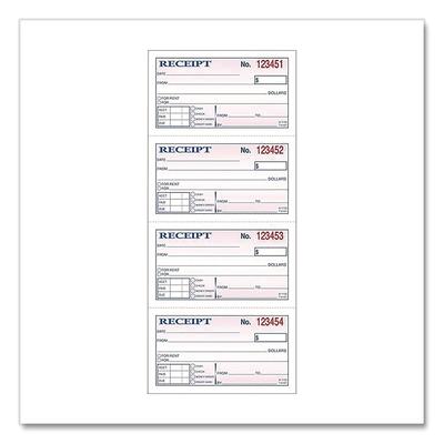 Adams Money/Rent Receipt Book, Two-Part Carbonless, 4.75 x 2.75, 200 Forms Total (ABFDC1152)