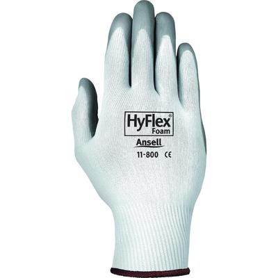 Ansell 118008 Safety Gloves, Nitrile Foam Coating, Medium, Gray/White - 1 Pair