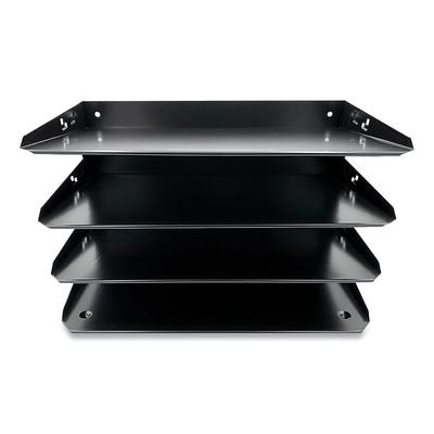 Coin-Tainer HASZ0151 Steel Horizontal File Organizer, 4 Sections, Legal Size Files, 15 x 8.66 x 9.25, Black CTXHASZ0151