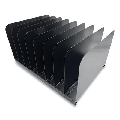 Coin-Tainer HASZ0146 Steel Vertical File Organizer, 8 Sections, Letter Size Files, 11 x 15 x 7.75, Black CTXHASZ0146
