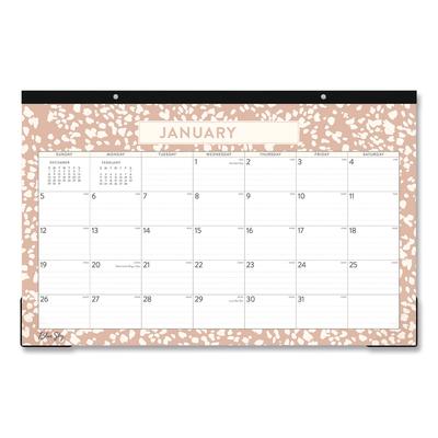 Blue Sky Natalya Desk Pad Calendar, Abstract Artwork, 17 x 11, White/Peach Sheets, Black Headband, 12-Month (Jan to Dec): 2025 (BLS14877125)