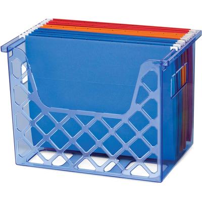 Officemate 23221 Blue Glacier Desktop File Organizer - 10.8", x 13.3" x 8.6" Depth - Desktop - Compact, Portable - Transparent Blue - 1 Each OIC23221