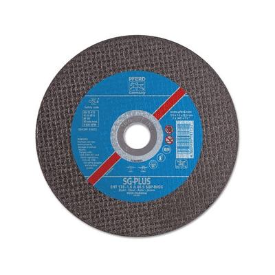 Pferd Inc Type 1 SGP-INOX Flt Cut-Off Whl, 4 1/2 in Dia, .04 in Thick, 60 Grit, Alum Oxide (419-69845)