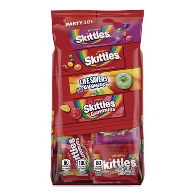 MARS Skittles, Skittles Gummies and Life Savers Gummies Party Pack, Assorted, 18.56 oz Bag (MRSMMM29716)