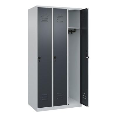 CP Spind »Classic PLUS Korpus lichtgrau« 3x1 Fächer grau, 90x185x50 cm Image