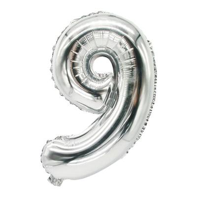 Papstar Folienluftballon »9« silber silber Image