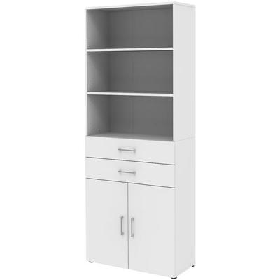 röhr Schrank »Direct Office 2« 80 cm breit 6 OH 2 Schubladen 2 Türen weiß, 80x212.5x34.4 cm Image