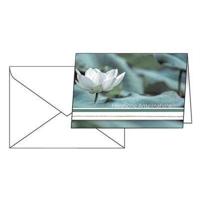 Sigel 10-Pack Trauerkarte »Water Lily«, 17x11.5 cm Image