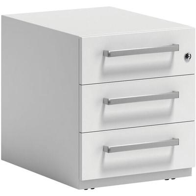 Bisley Stahl-Rollcontainer »Note« mit Universalschubladen, mit Griff, extratief weiß, 42x49.5x77.5 cm Image