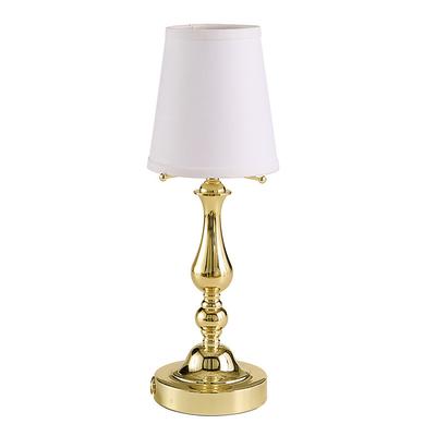 Callum Accent Lamp with Shade - Polished Brass with Isabella Tall Shade Blue - Ballard Designs