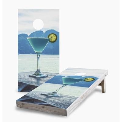 Blue Margarita on the Beach Cornhole Boards