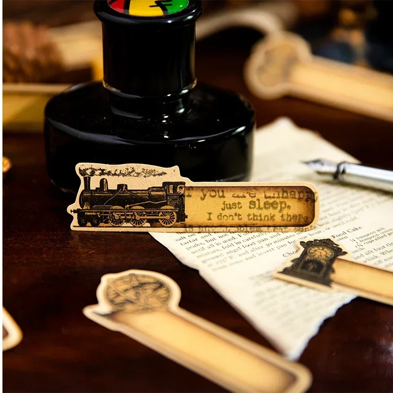 45 Stück Hintergrund, dekorative Packung, Aufkleber, Tasche, Kraftpapier, Vintage-Etikettenaufkleber, Sammelalbumrahmen, Hauptbuch, Schreiben, 120 x 90 mm Image